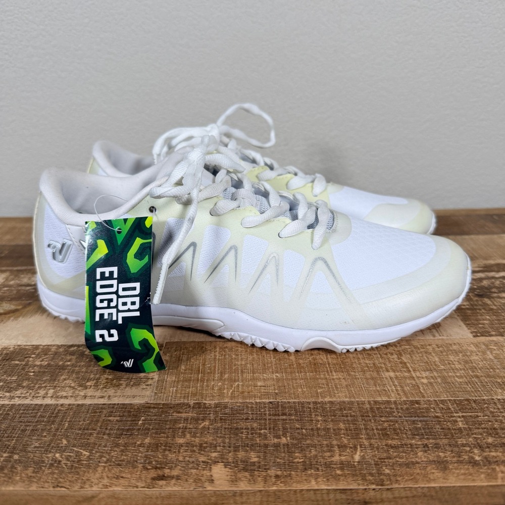 Varsity DBL Edge 2 Cheer Shoes Womens 8.5 White Mesh Lightweight Sneakers NEW